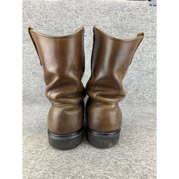 ✅Red Wing 1105 Pecos Work Boots Mens 10.5E Brown Leather ✅Custom Made Side Zip - Picture 7 of 10